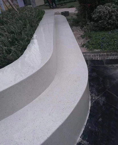 北京無機(jī)磨石地坪—室外花壇案例圖片